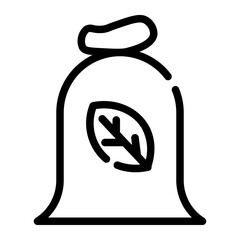 a bag of leaves cutline icon