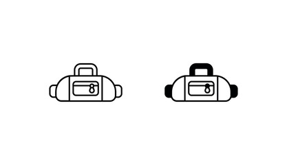 Obraz premium Duffle bag icon design with white background stock illustration