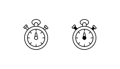 Stopwatch icon design with white background stock illustration