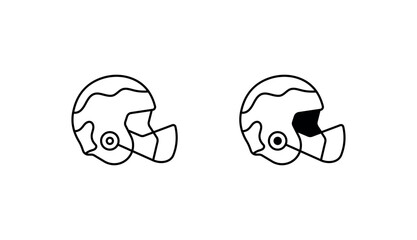 Halmet icon design with white background stock illustration