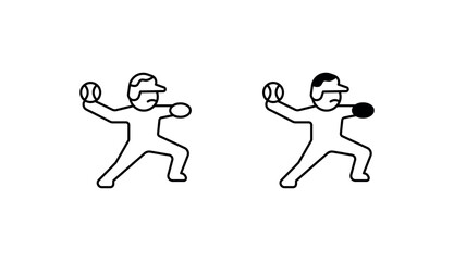 Pitcher icon design with white background stock illustration