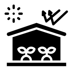 greenhouses solid icon
