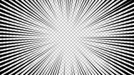 Black comic book transparent background © dniprodd