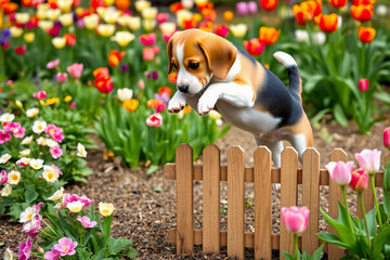 Puppy Render: Adorable 3D Rendered Puppy with Playful Charm and Cuteness