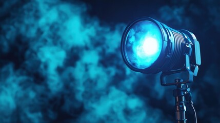 Powerful Cinematic Lighting Setup: Blue Light in Smoky Atmosphere