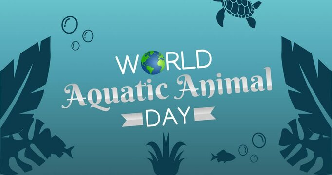 world aquatic animal day motion video, ideal for world aquatic animal day celebration