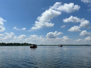 Expansive Wetlands of the Danube Delta on a Bright Sunny Day