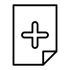 Fototapeta premium New File Vector Line Icon Design