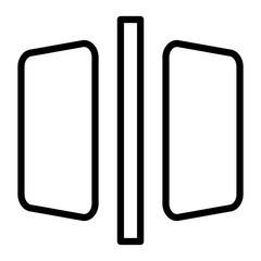 Reflect Vector Line Icon Design