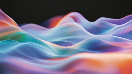 Colorful abstract waves of light in a smooth gradient flow