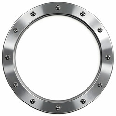 Obraz premium Stainless steel circle border