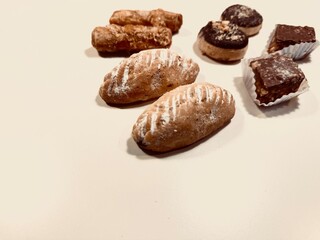 Traditional Arabic Sweets Selection on White Background: A Colorful and Flavorful Feast.