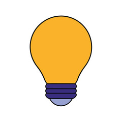 LED Bulb Vector Art Illustration - Electric Light Icon Design