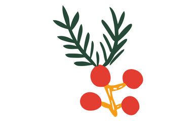 Obraz premium Christmas decorations including Santa and some of fruit