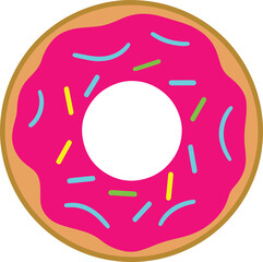 Yummy Donut Colorful Vector Illustration (Version: 02)