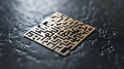 Abstract maze design on a textured surface