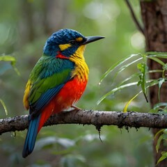 Obraz premium Blue and yellow macaw ara