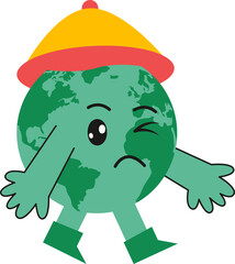 Vector Cute Earth Day Illustration