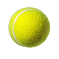 tennis ball yellow on white background
