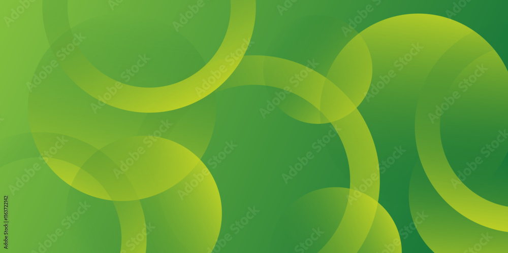 Aufkleber Modern light green and yellow abstract background with circle shape. Dynamic shapes composition. modern corporate and business concept. Vector illustration design for presentation, banner, wallpape.