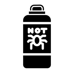 insect repellent bottle glyph icon