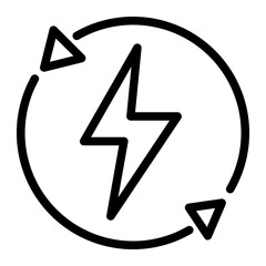 renewable energy line icon