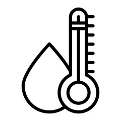 Naklejka premium Humidity Vector Line Icon Design