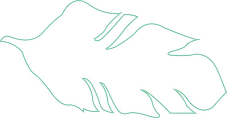 Obraz premium Urban Jungle: A Monstera Leaf Illustration