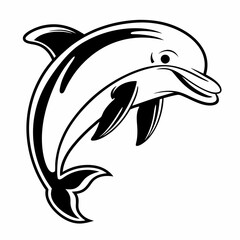 Dolphin logo icon vector illustration