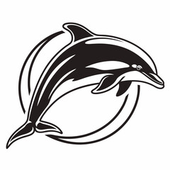 Dolphin logo icon vector illustration