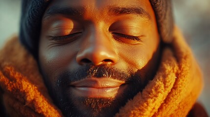 Fototapeta premium Outdoor calm emotional reflection through close-up portraits