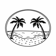 Beach icon vector illustration 