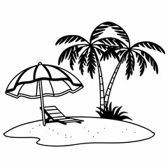 Beach icon vector illustration 