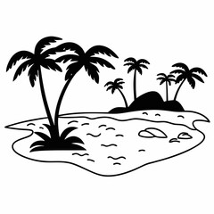 Beach icon vector illustration 