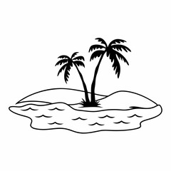 Beach icon vector illustration 
