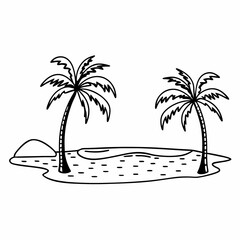 Beach icon vector illustration 