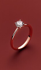 a diamond ring Simple Clean Background image,generation AI
