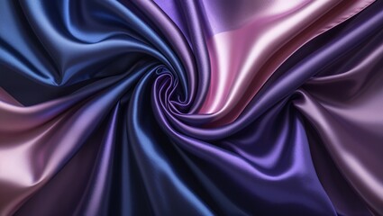 Obraz premium A Luxurious Dark Blue, Purple, and Pink Ombre Silk Fabric, Gently Flowing with Rich, Smooth Textures, Creating a Stunning, Elegant Visual with a Touch of Mystery and Glamour