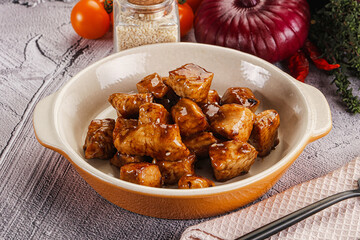 Chicken fillet with soya teriyaki sauce