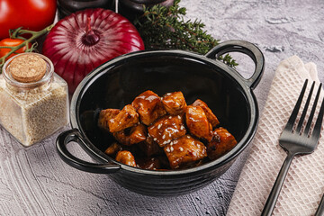 Chicken fillet with soya teriyaki sauce