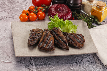 Grilled diet beef liver steak