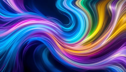 Abstract Swirling Rainbow Hues: A Symphony of Color