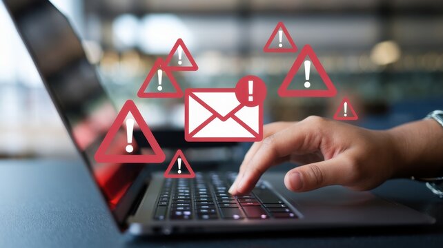 Comprehensive Email Communication Concept Highlighting New Notification Features, Security Alerts, and Spam Awareness for Users Seeking Secure Digital Communication