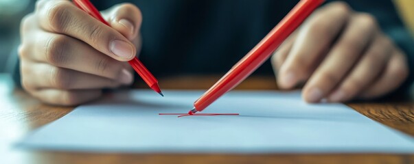 Person Marking Error With Red Marker, Generative AI