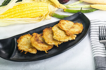 Tasty golden potato hash brown