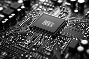 Computer Processor Technology. CPU Semiconductor Hardware, Generative AI