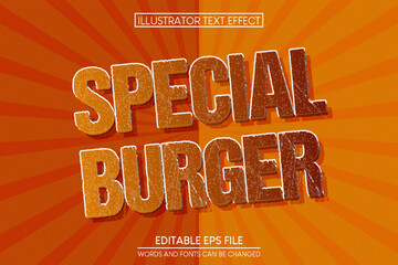 Special burger text effect