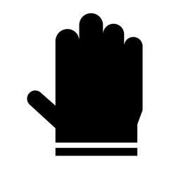 land gloves glyph icon