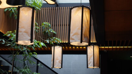 shoji light at japan restaurant in bandung