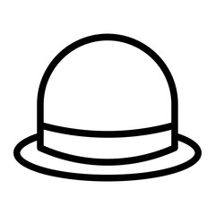 straw hat line icon